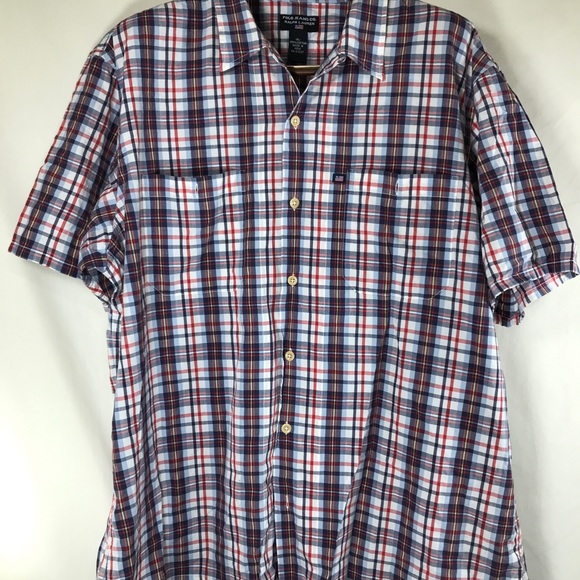 Ralph Lauren Jeans Co. 2 Button Down Dress Shirt Sz XL Mens Plaid Short Sleeve - Picture 6 of 9